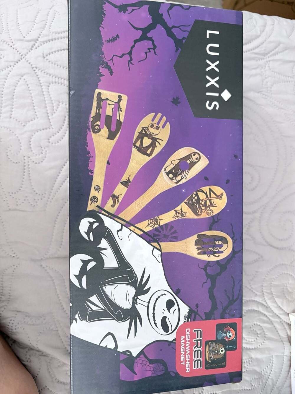 Nightmare Before Christmas Wooden Cooking Spoons and Oven Mitt Set with Magnet